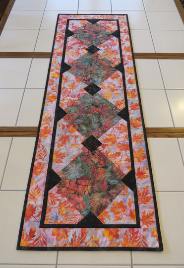 Quilted Autumn Batik Table Runner