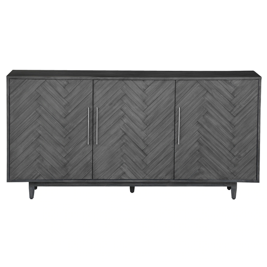 Hawthorne Estate Chevron Pattern 3-door Sideboard - 70"W x 30"H x 18"D