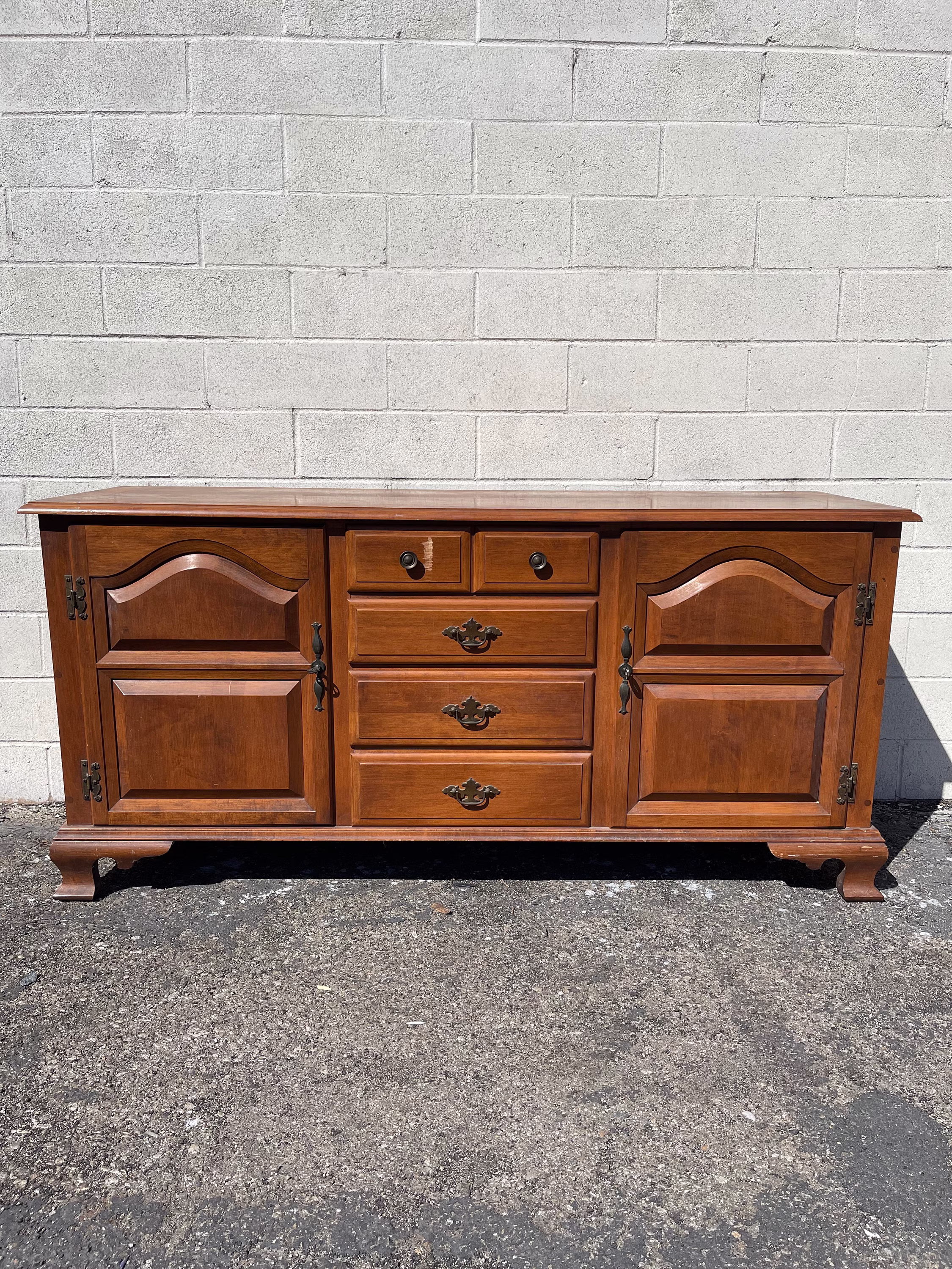 Antique Wood Cabinet Sideboard Buffet Console Sprague Carleton Table Storage Traditional Mission Arts Crafts Media Custom Paint Avail