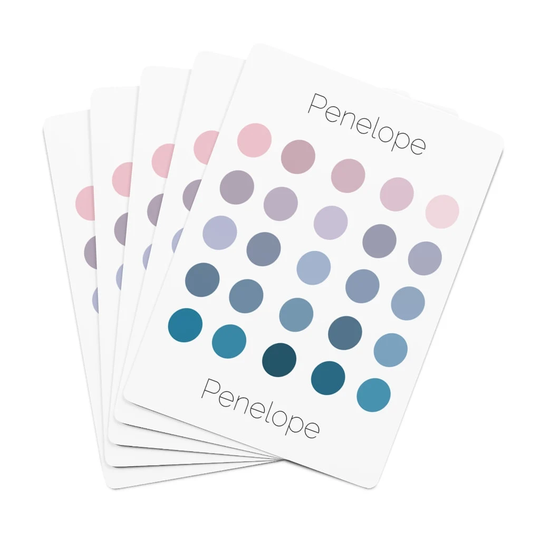 Summer Sunset Color Palette Custom Name Playing Cards | Personalized Gift Card Deck Unique Christmas