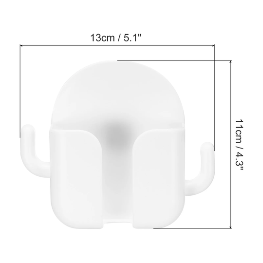 Remote Control Holder Wall Mounted Hole-Free Storage Box with Adhesive