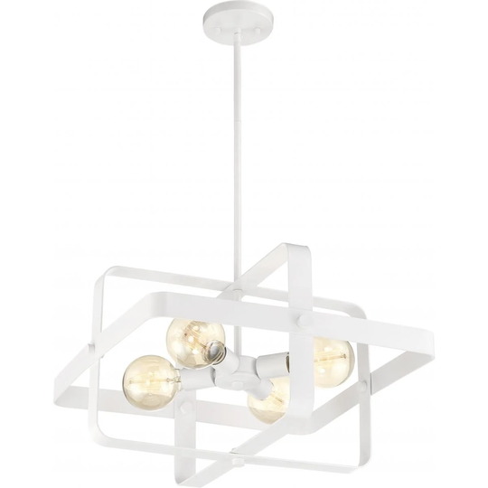 Prana 4-Light Pendant Fixture White Finish - N/A