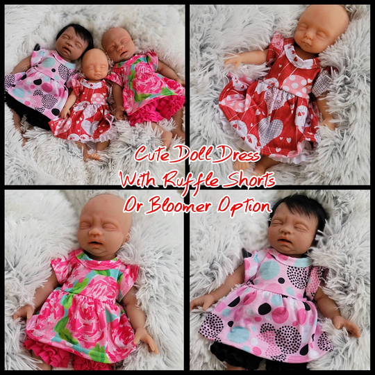 Doll Dress With Bloomer Ruffle Short Several Styles Sold Separately | Dolls Not Included