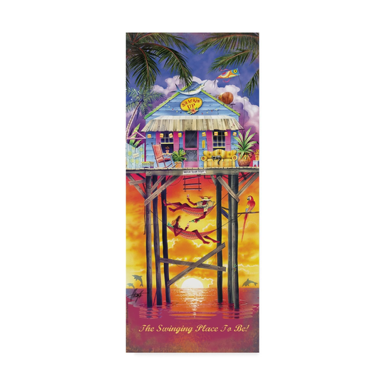James Mazzotta 'Shackin Up' Canvas Art - Multi-color