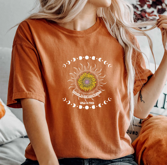 Comfort Colors Celestial Shirt, Sould Searching Floral Comfy Oversized Aesthetic Vintage Shirt