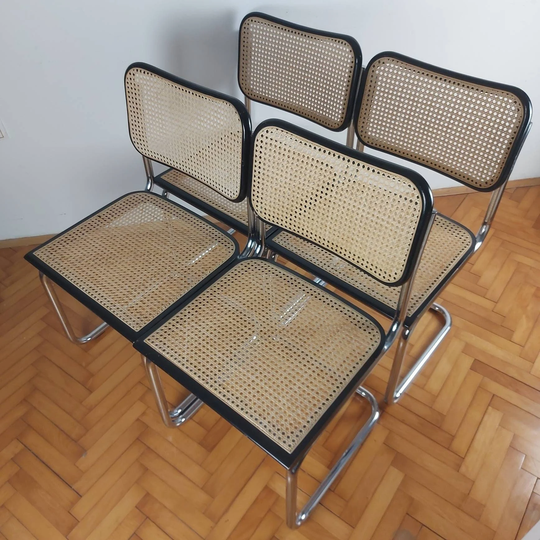1 Of 3 Mid-Century Modern Cesca Chair/Marcel Breuer B32 Italian Wicker Vintage Dining Bauhaus Retro Chairs 1980 /80S