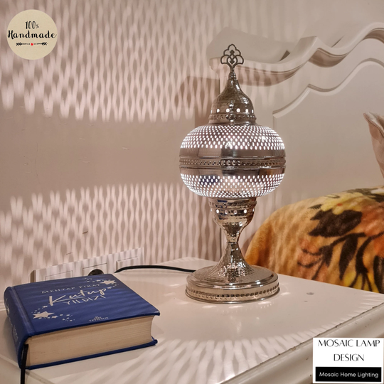 Moroccan Metal Table Lamp, Desk Lights, Lantern Turkish Bedside Lights
