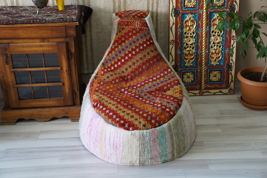 Bean Bag Ottoman Floor Pouf Chair Adult Kids Game Room Living Kitchen Bedroom Decorative Handmade Ben Luxury Useful