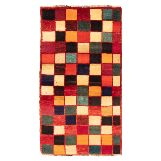 ECARPETGALLERY Hand-knotted Kashkuli Gabbeh Multi Color Wool Rug - 3'7 x 6'6