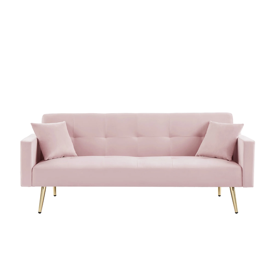 Velvet Convertible Folding Futon Sofa Bed, Modern Elegant Velvet Sofa, Accent Sofa Loveseat Sleeper Sofa Couch