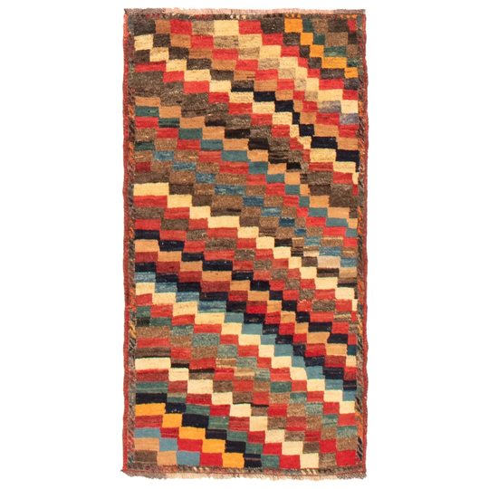 ECARPETGALLERY Hand-knotted Kashkuli Gabbeh Multi Color Wool Rug - 2'8 x 5'1