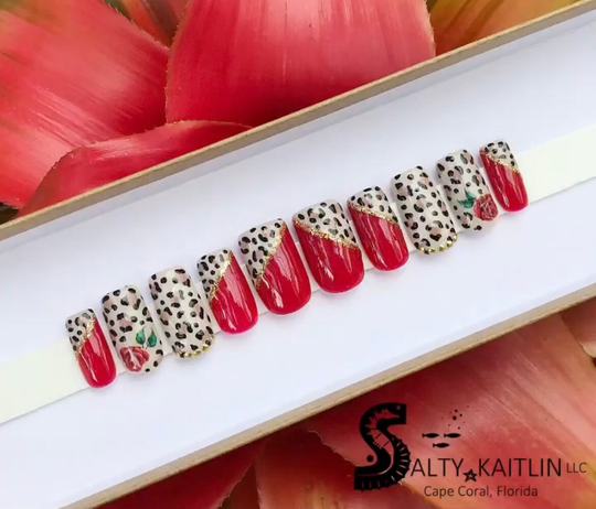 stay Wild Leopard Print Gel Press On Nails
