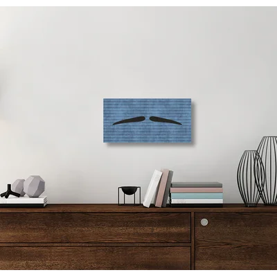 Mustache 'Pencil Thin' Graphic Art Print on Canvas