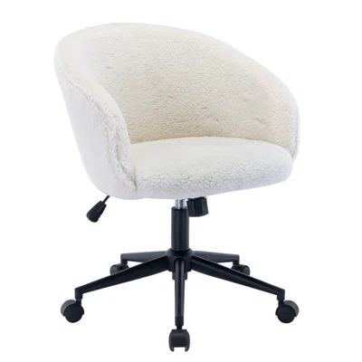 Desk Chair Fabric Task Chair Home Office Chair Adjustable Swivel Rolling Vanity Chair With Wheels For Adults Teens Bedroom Study Room, Pink