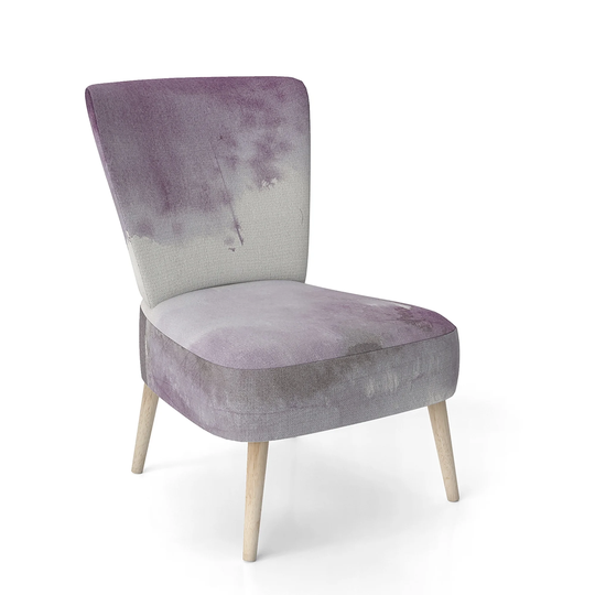 Designart 'Midnight at The Lake III Amethyst and Grey' Upholstered Shabby Chic Accent Chair