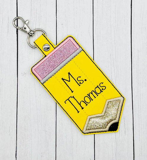 Personalized Teacher Badge Holder, Pencil Id Id Id Badge Holder