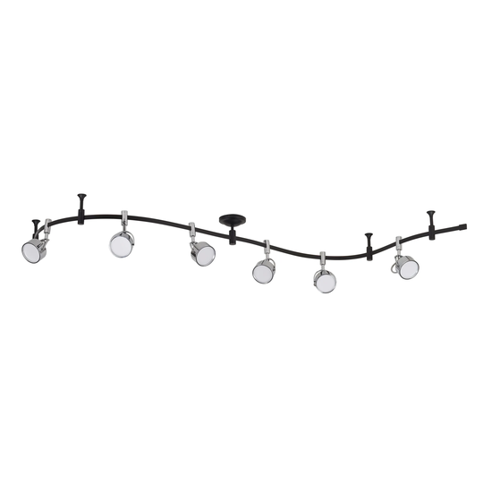 Adjustable 6-Light LED Flex Track Ceiling Light - 96.5 x 5.3 x 9.8