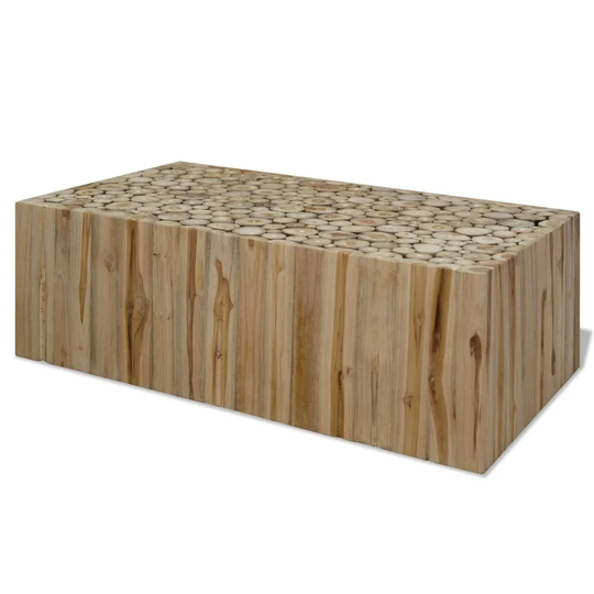 vidaXL Coffee Table Genuine Teak 35.4"x19.7"x11.8"