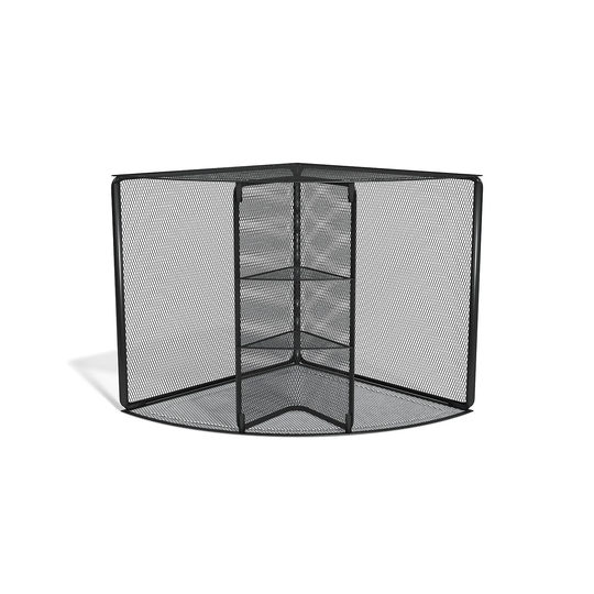 TRU RED 4-Compartment Matte Black Wire Mesh Corner Organizer - 19.37" x 14.17" x 5.28"