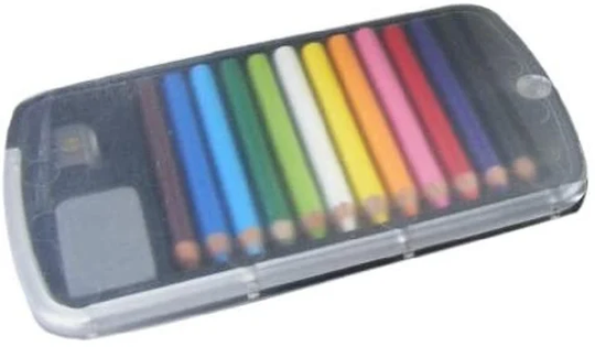 Japanese Mini Colored Pencils in Case With Eraser & Sharpener