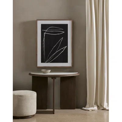 Abstract Botanic Line Drawing by Roseanne Kenny - Picture Frame