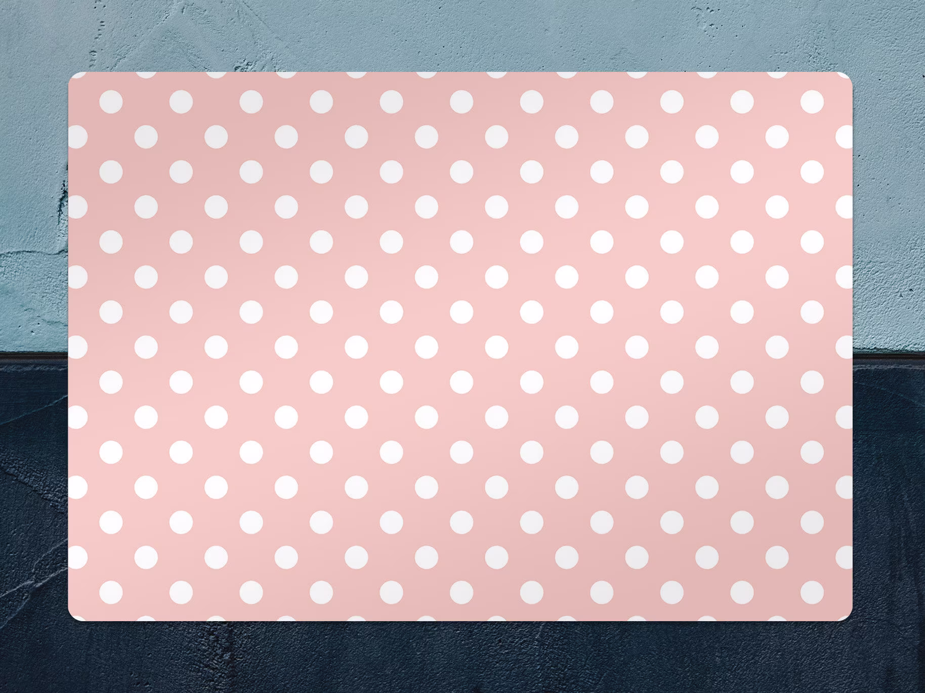 Simple Dot Pink Chair Mat, Protective White Splat Geometric Vinyl Floor Pad, Decorative Gift Idea