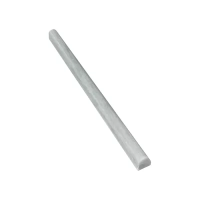 Siberian 0.75" x 12" Polished Marble Pencil Liner Tile Trim in Gray