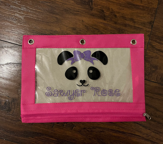 Custom Panda Pencil Pouch Personalized