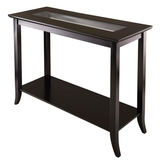 Genoa Rectangular Console Table, Espresso - 40 x 16.34 x 29.92 inches