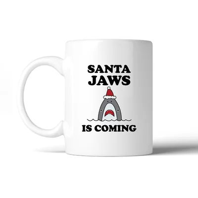 Mccullar Santa Jaws is Coming Coffee Mug