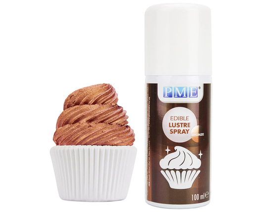 Bronze Luster Spray Food Coloring - Create Beautiful Metallic Bronze Cakes, Cookies, Chocolates, & More With This Easy To Use Luster Spray