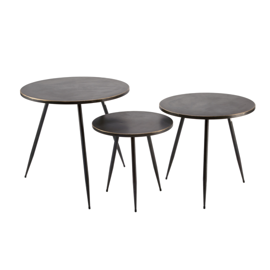 Gold Edge Metal Side Tables