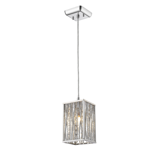 Avery Home Lighting Terra 1-Light Square Chrome Mini Pendant