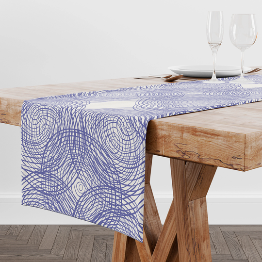 Periwinkle Table Runner | Very Peri Decor Top Kitchen Dining Room
