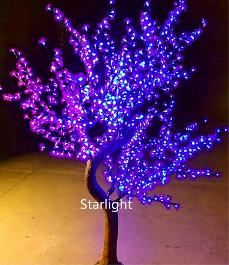 Outdoor 7.5Ft Rgb Change Color Via Remote Control Led Artificial Realistic-Looking Trunk Cherry Blossom Tree Light Christmas Home Decor