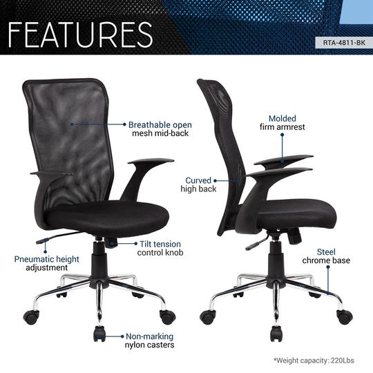Medium Back Mesh Assistant Office Chair