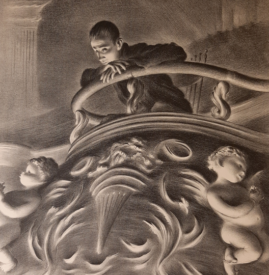 Lawrence Beall-Smith | American 1909-1995 "Theatre Magic", Lithograph, 1938, Edition 60 Prints, Signed in Pencil, | Free Shipping