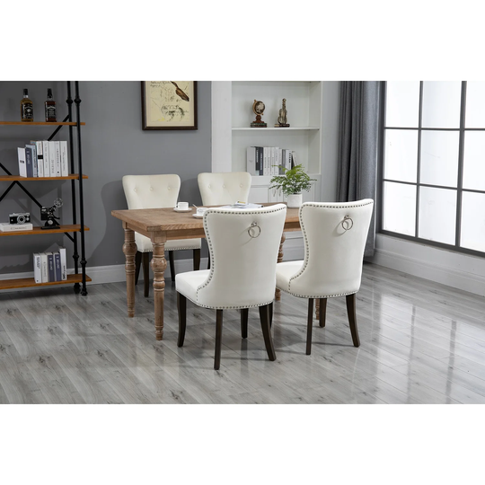 Tufted Armless Upholstered Accent Dining Chair (Set of 4)