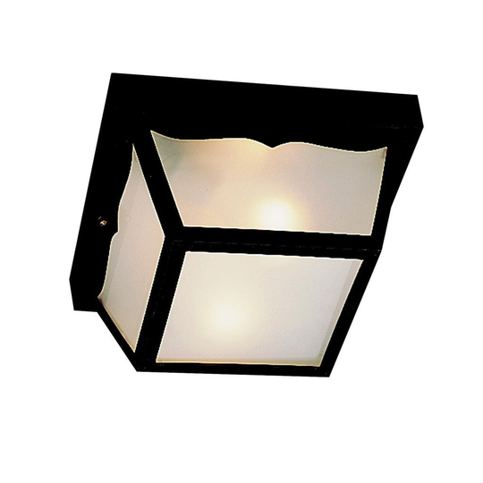 Kichler Lighting Utilitarian 1-light Black Outdoor Flush Mount