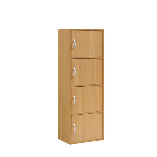47.25" Beech Beige Multi-Purpose Bookcase with Doors