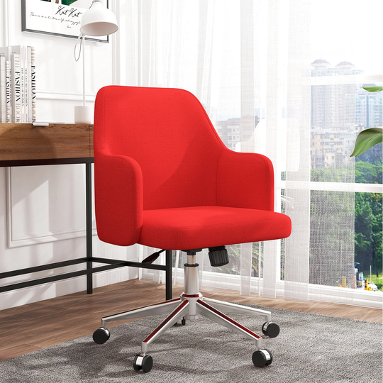 Home Office Task Chair Adjustable Height Cute Desk Chair Fabric Office Chair Modern Comfortble Nice Task Chair for Computer Desk