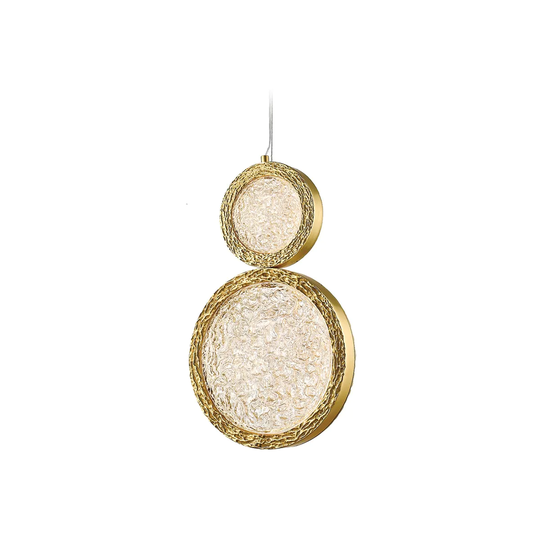 Avenue Lighting Bottega Collection polished solid brass and beveled glass LED round pendant - 2