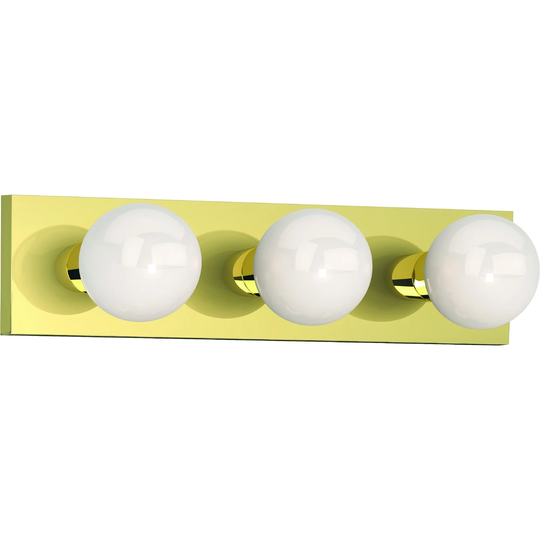 Volume Lighting 3-Light Polished Brass Vanity