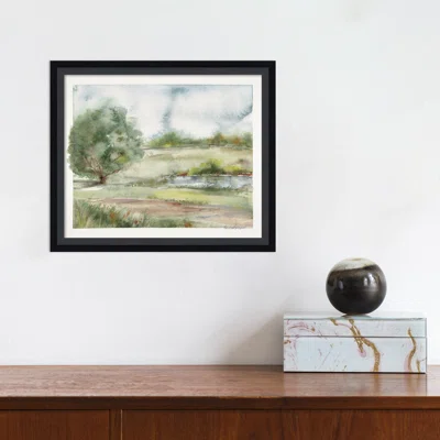 Land Landscape With Tree In Light Mood By Patricia Shaw Framed Art Print