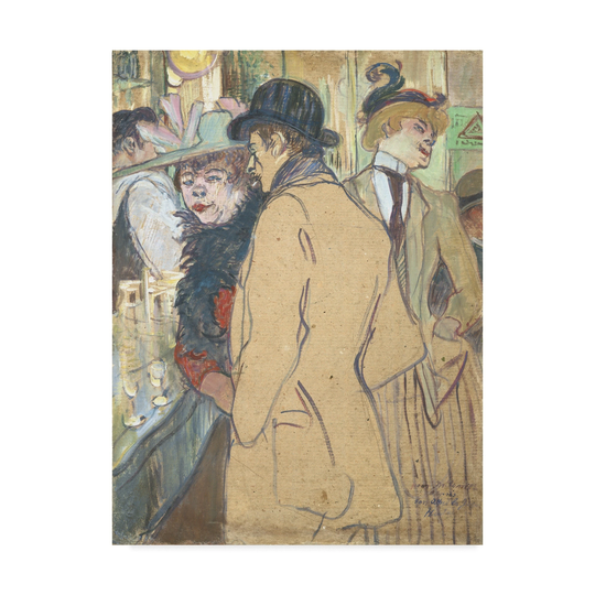 Henri De Toulouse Lautrec 'Alfred La Guigne' Canvas Art - Multi-color