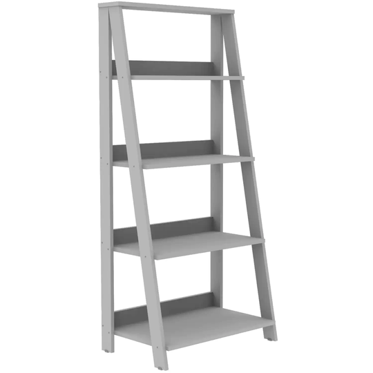 4-Tier Modern Bookshelf for Living Room Wooden Shelf and Metal Frame - N/A