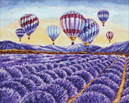 Lavender Field Flowers Diamond Painting Set By Crafting Spark. Cs2586 Art Kit. Large Kit