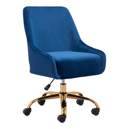 Dalton Farm Office Chair Navy Blue & Gold - N/A
