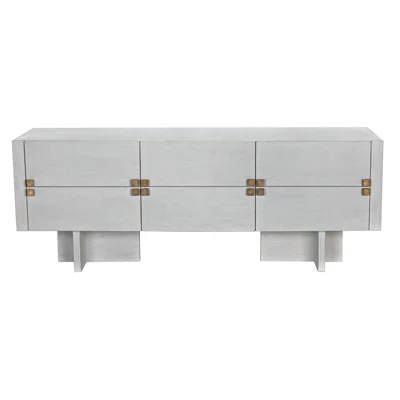 Amidala 80" Wide 6 Drawer Mahogany Solid Wood Sideboard