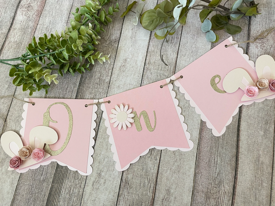 Bunny High Chair Banner, Some Is One, Garland. Easter Party Decor, Theme First Birthday